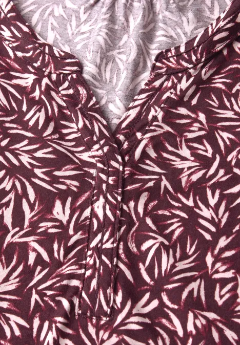 Shirt mit Minimal Print mulberry red