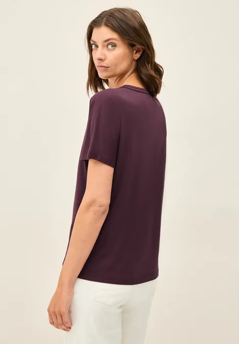 Lässiges Shirt im Tunika Look mulberry red