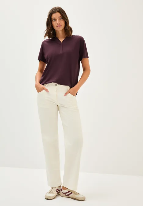 Lässiges Shirt im Tunika Look mulberry red