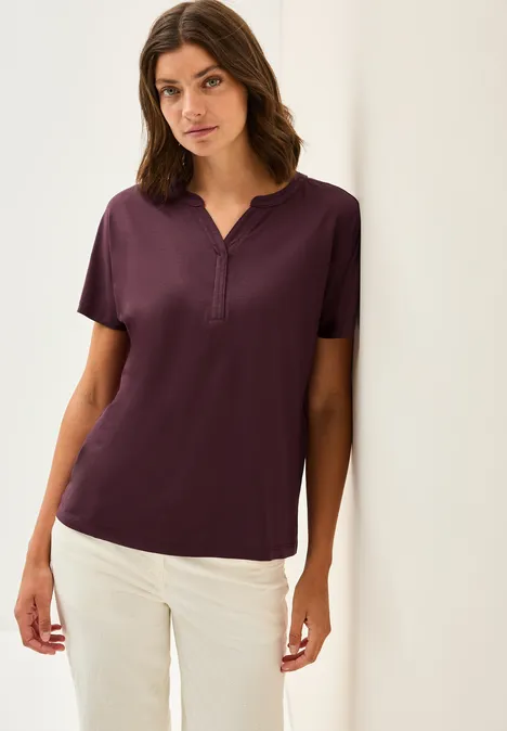 Lässiges Shirt im Tunika Look mulberry red