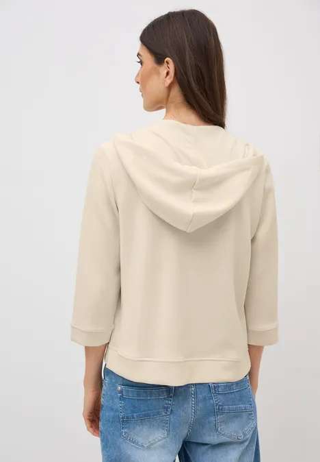 Softe Kapuzenjacke light beige