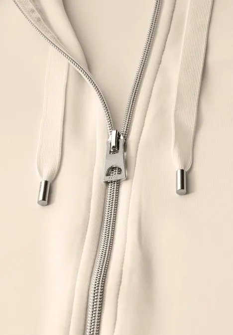 Softe Kapuzenjacke light beige