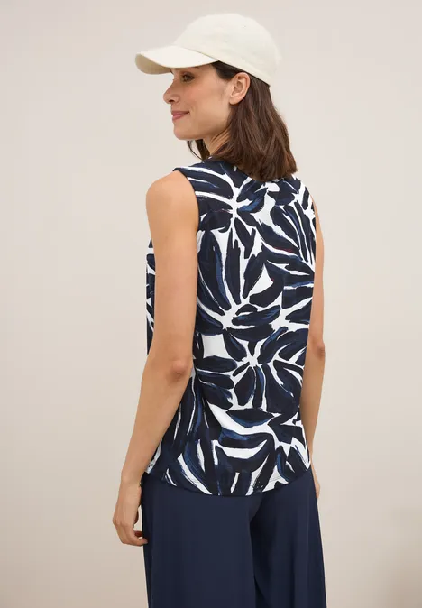 Top mit Smok Details urban dark blue