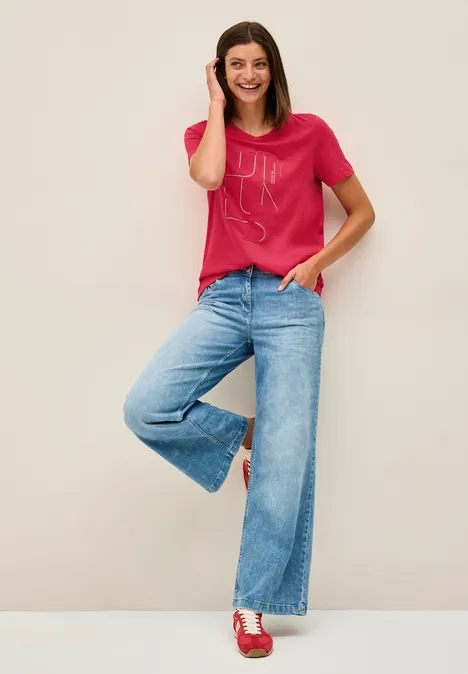 T-Shirt mit Artwork glazed apple red