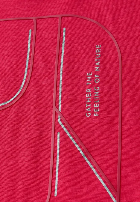 T-Shirt mit Artwork glazed apple red