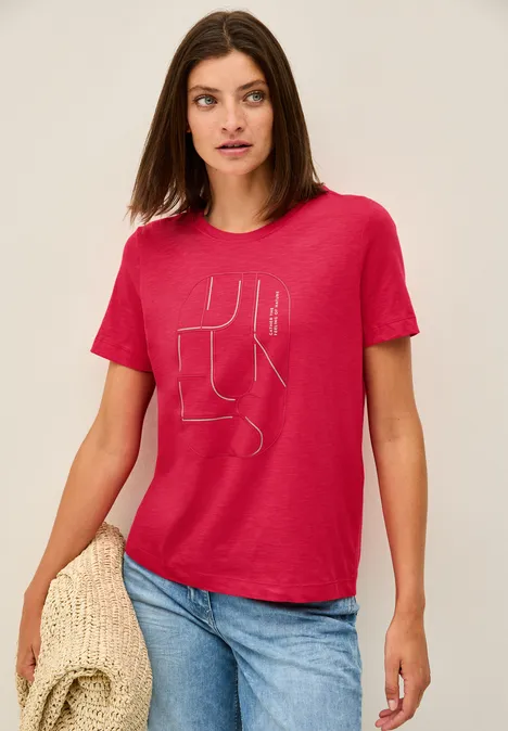 T-Shirt mit Artwork glazed apple red