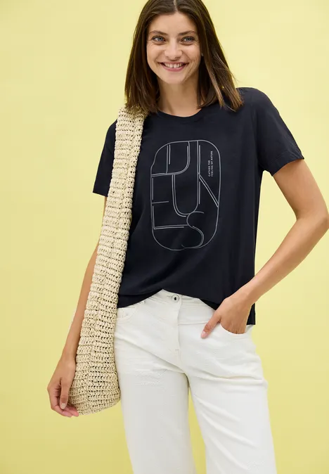 T-Shirt mit Artwork urban dark blue