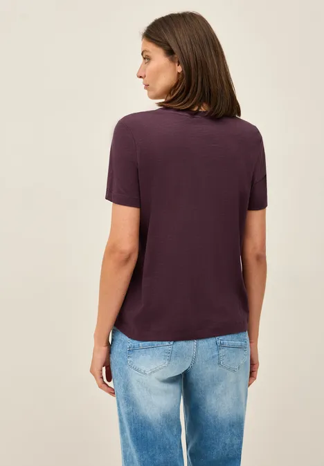T-Shirt mit Artwork mulberry red
