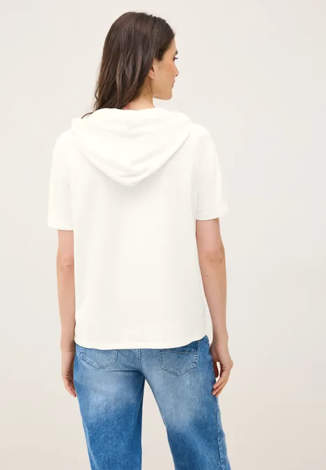 Kapuzenshirt mit Wording vanilla white