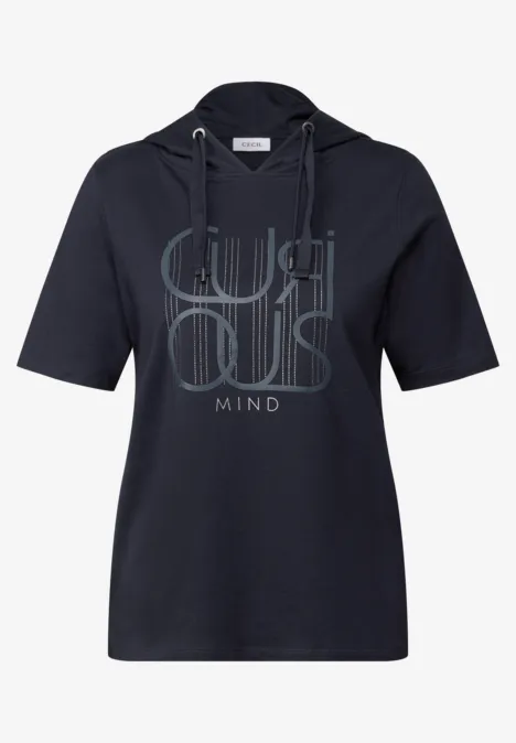 Kapuzenshirt mit Wording urban dark blue