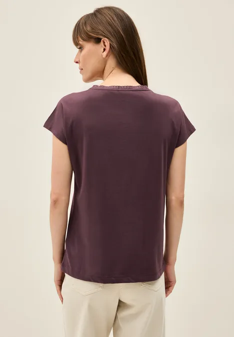 Shirt mit Tapedetail mulberry red