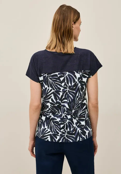 Print Shirt mit Details urban dark blue