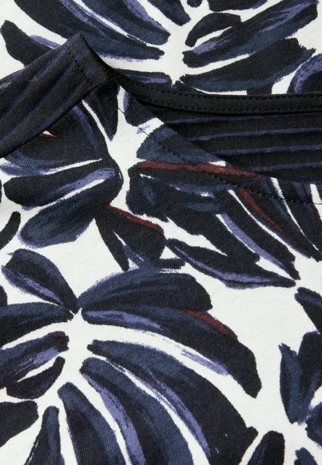 Print Shirt mit Details urban dark blue