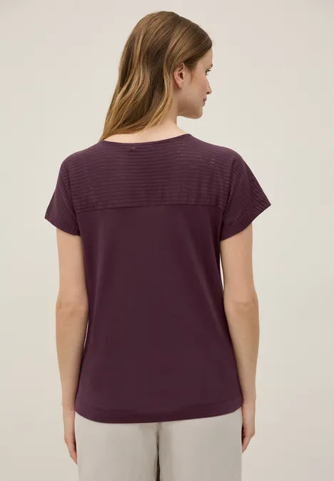 Shirt mit Burn-Out-Details mulberry red