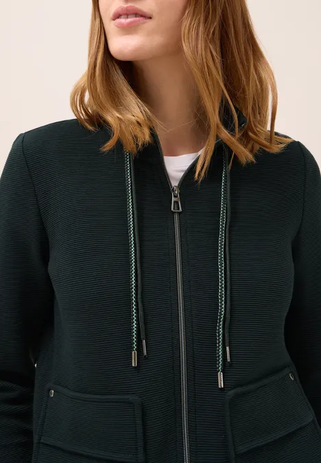 Leichte Ottoman Jacke ink green
