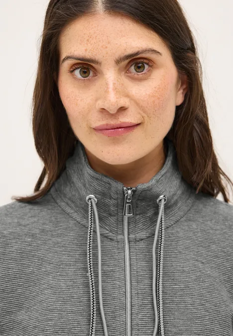 Leichte Ottoman Jacke sporty grey melange