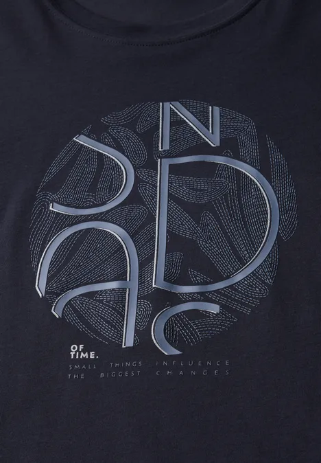 T-Shirt mit Artwork urban dark blue