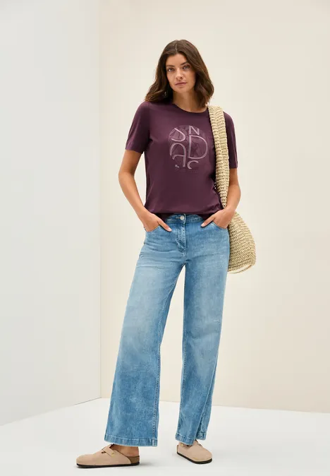 T-shirt avec artwork mulberry red