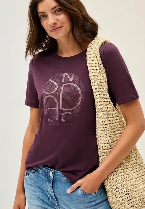T-shirt avec artwork mulberry red