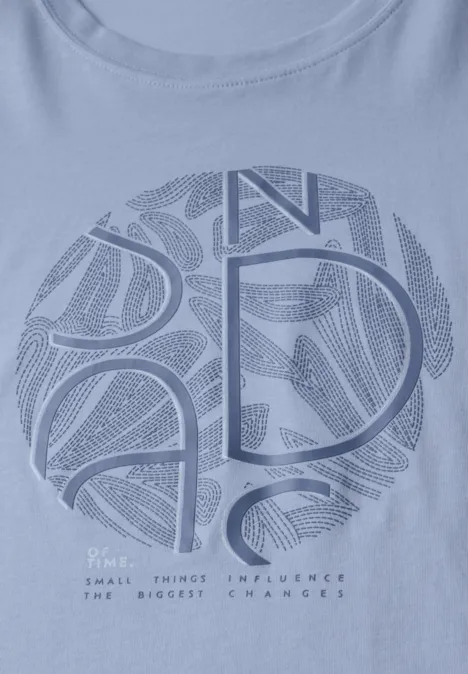 T-Shirt mit Artwork mountain blue