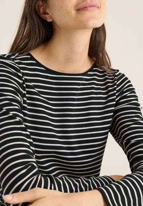 Gestreiftes Shirt Black