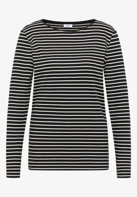 Gestreiftes Shirt Black