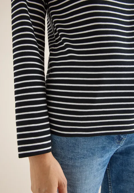 Gestreiftes Shirt Black