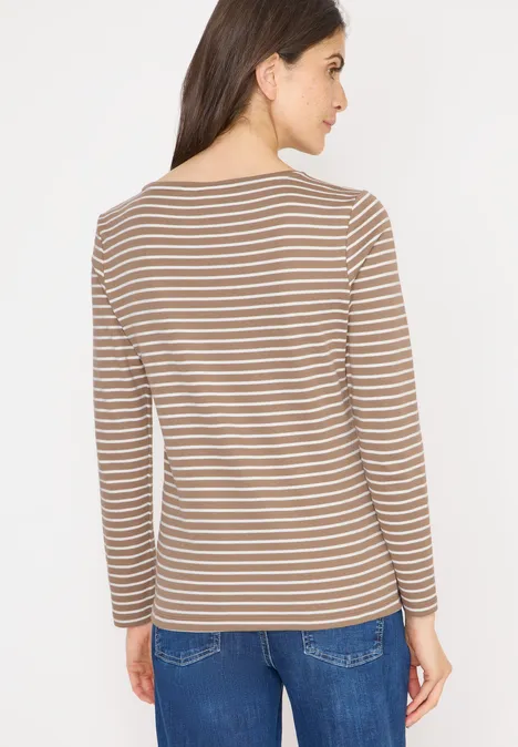 Gestreiftes Shirt natural taupe