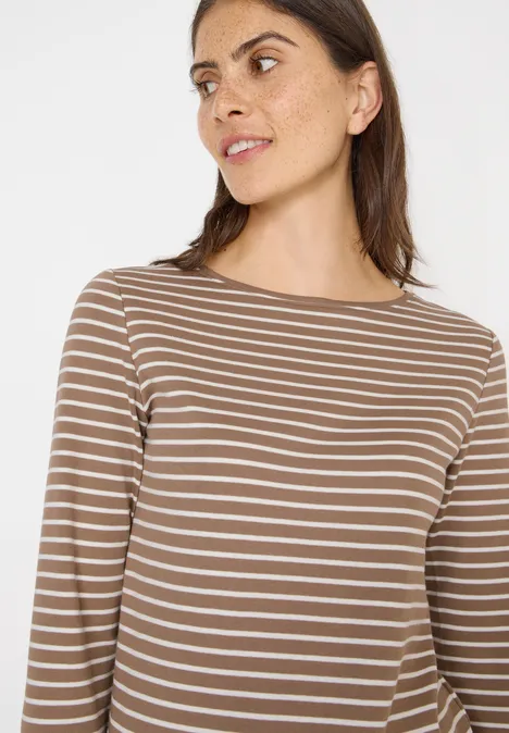 Gestreiftes Shirt natural taupe