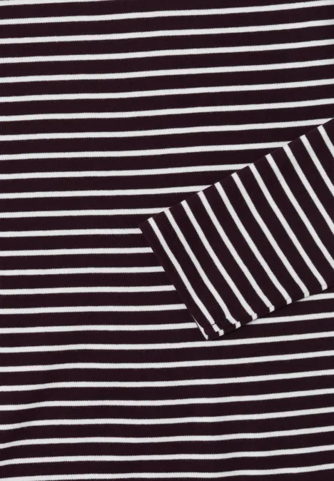 Gestreiftes Shirt eggplant red