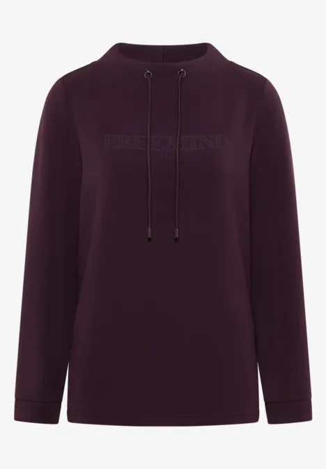 T-shirt avec broderie eggplant red