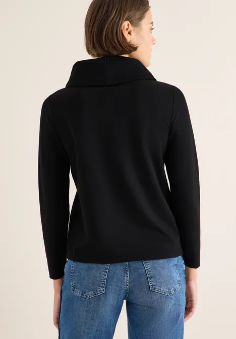 Shirt met grote kraag Black