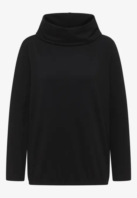 Shirt met grote kraag Black