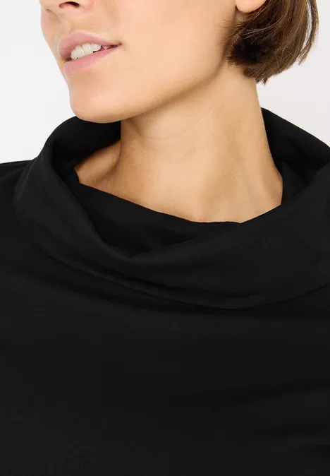 Shirt met grote kraag Black
