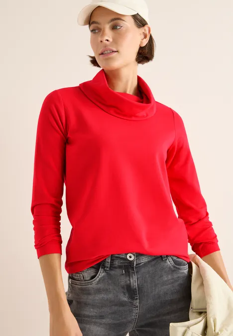 Shirt met grote kraag pumpkin orange