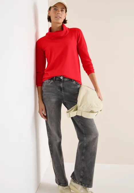 Shirt met grote kraag pumpkin orange