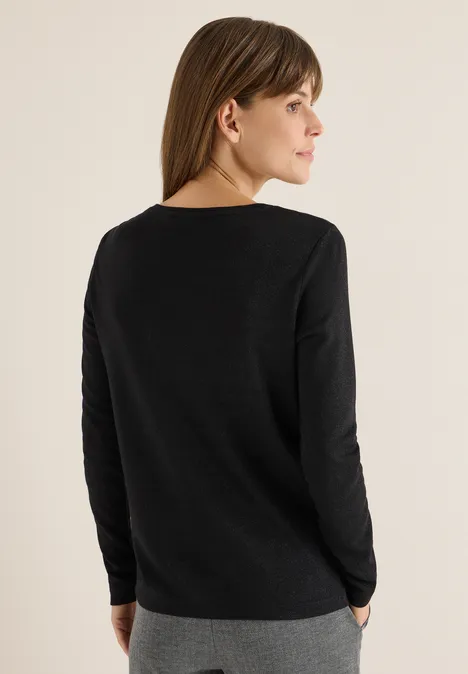 Glitzerndes Jersey Shirt Black