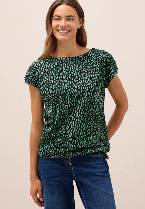 Shirt mit Raffung ink green