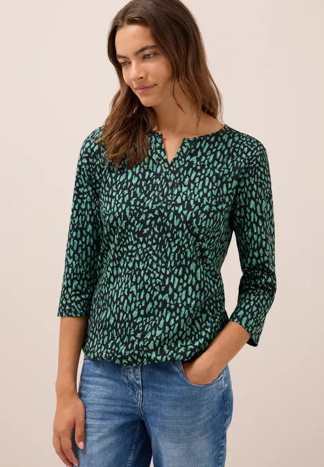 Shirt im Tunika-Look ink green