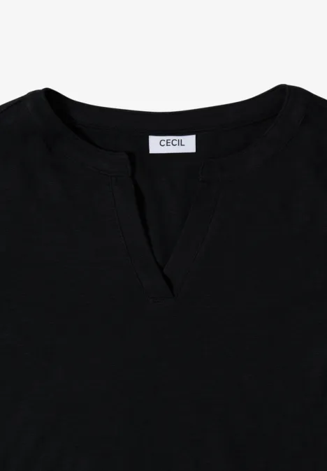 Shirt im Tunika-Look Black