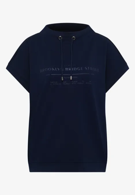 T-shirt Funnel Neck urban dark blue