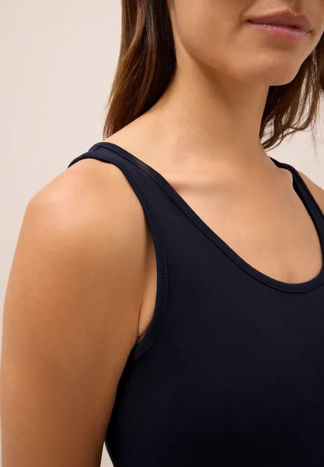 Langes Basic Top urban dark blue