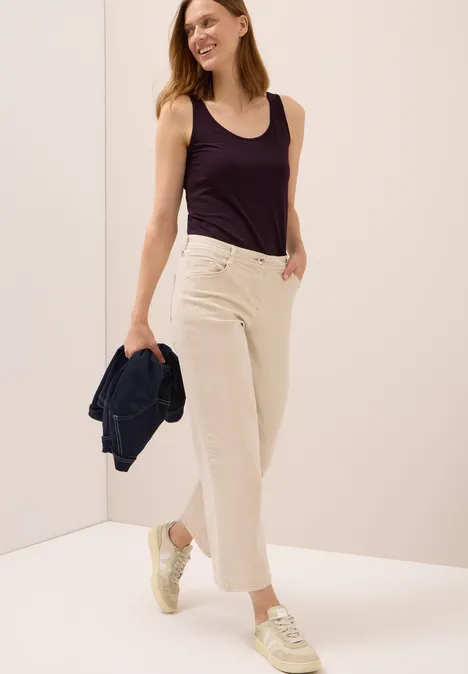 Langes Basic Top eggplant red