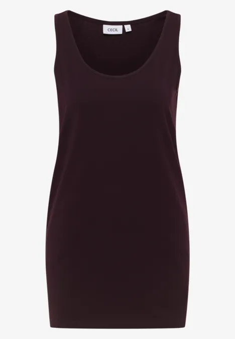 Long top de base eggplant red