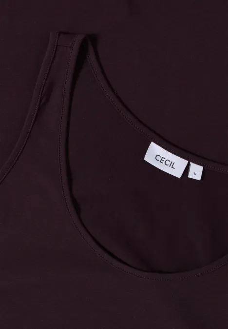 Langes Basic Top eggplant red