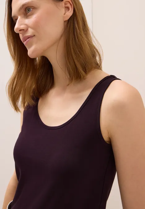 Langes Basic Top eggplant red