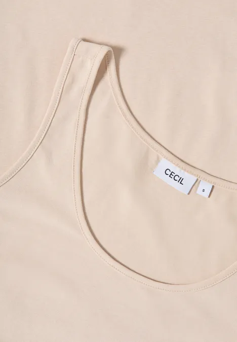 Langes Basic Top oat milk beige