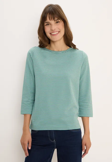 T-shirt à rayures jewel green
