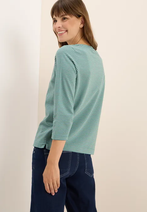 Gestreiftes Shirt jewel green