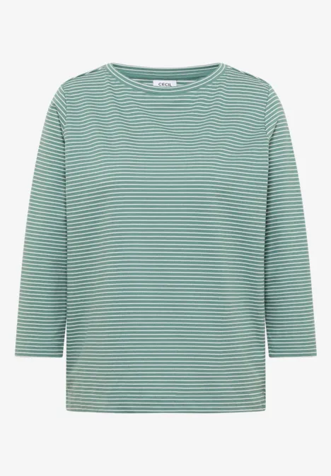 Gestreiftes Shirt jewel green